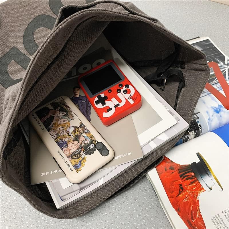 Sumleno Canvas Messenger Vintage Bag Alt Emo Crossbody Bag Goth Punk Shoulder Satchels Harajuku Grunge Handbag - Image 4